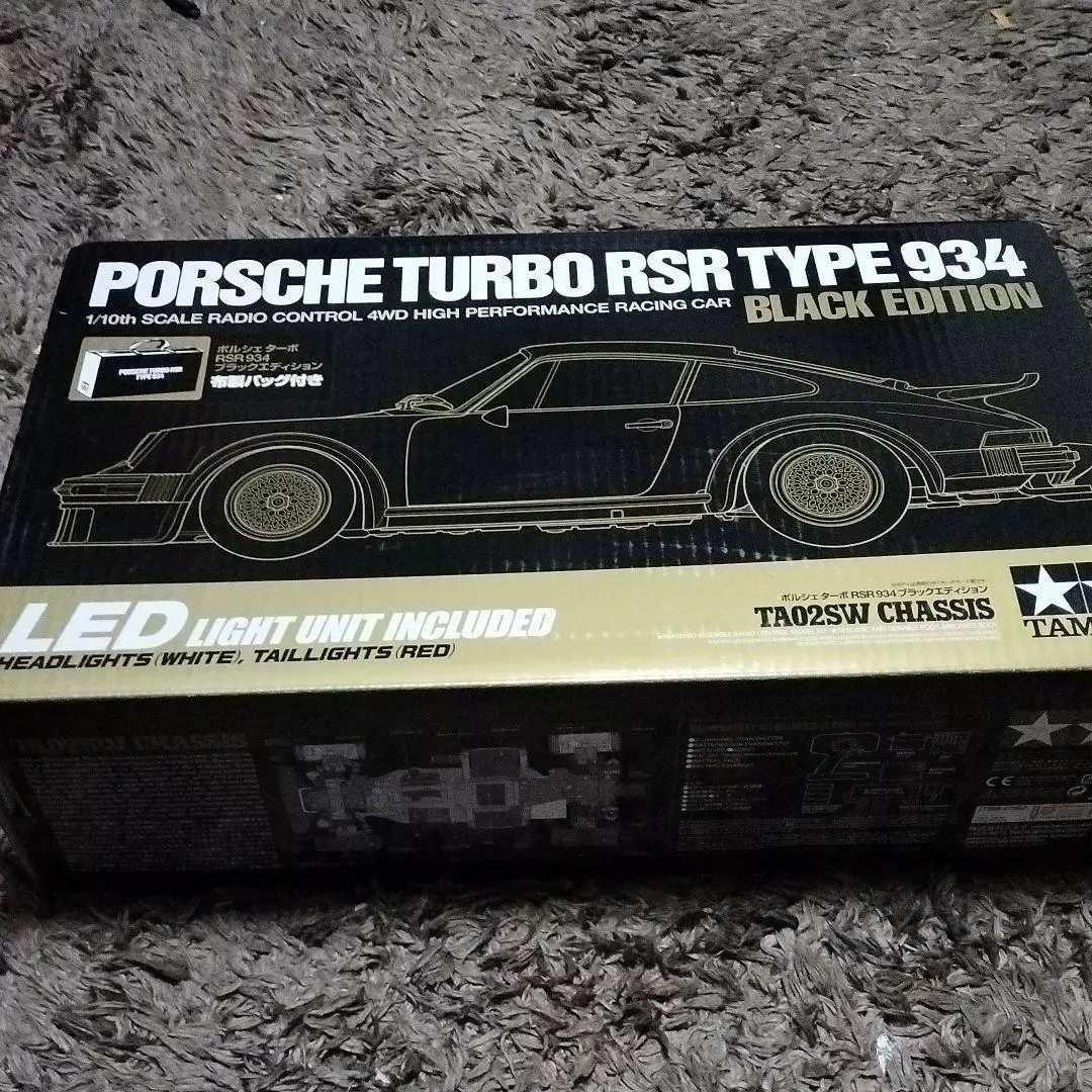 TAMIYA 1/10 RC Porsche Turbo RSR Type 934 Black Edition 4WD Racing Car  Model Kit