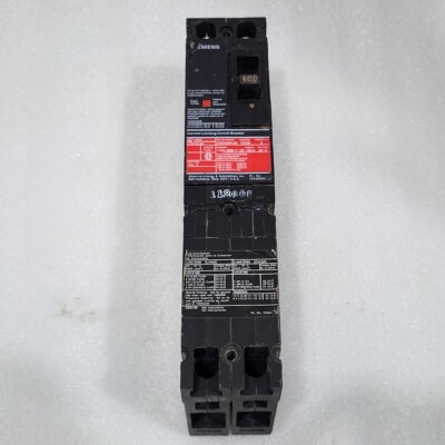 SIEMENS CED62B100 CED 2-POLE 100A CIRCUIT BREAKER 600VAC 250VDC