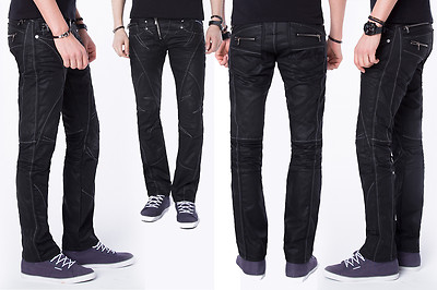 CIPO & BAXX GEWACHST JEANS 812 SCHWARZ L30/32/34/36 W28 29 30 31 32 33 34 36 38 