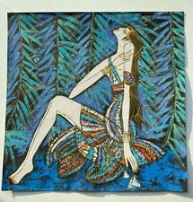 Art piece - Untitled Artwork - Woman relaxing by the water