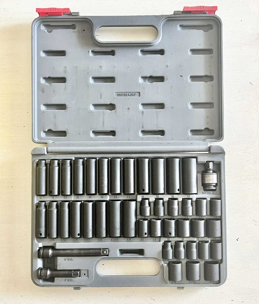 Matco Silver Eagle SBPSE436P 43 Piece Impact Socket Set *Excellent