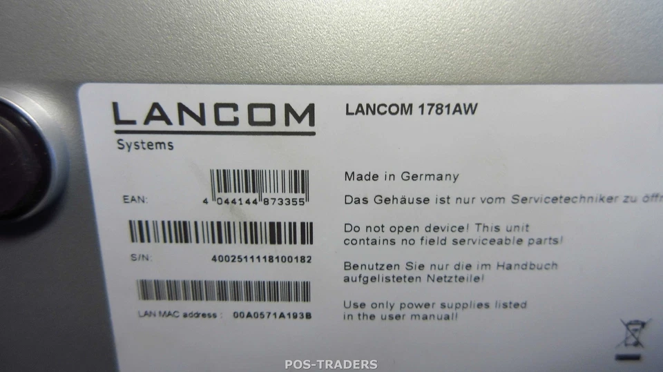 LANCOM 1781AW dual band WLAN VPN router with ADSL2+ modem INCL PSU + ANTENNAS - Bild 3 von 3