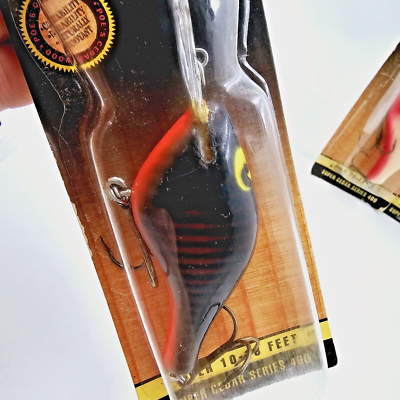 Leurre De Pêche Vintage Poe's Super Cedar 400 écrevisse - Bois Original USA