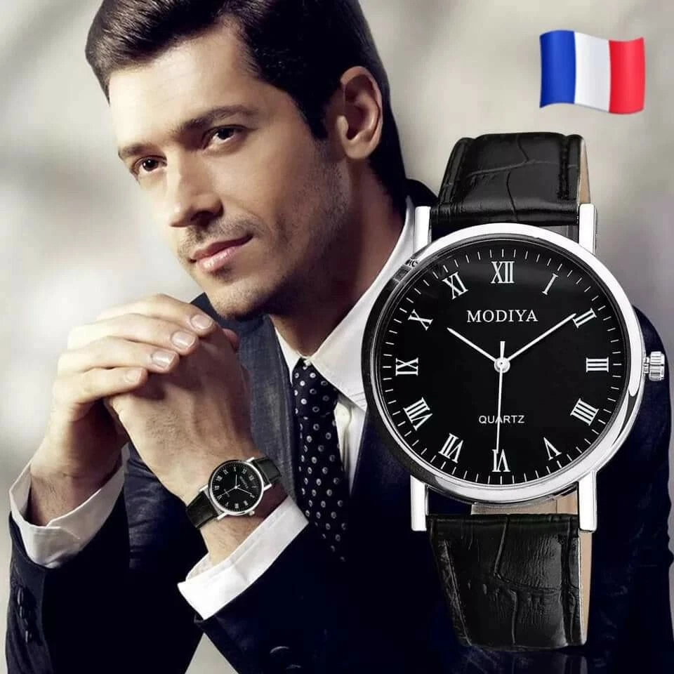 Montre homme bracelet 2025 noir