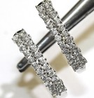 New 10k white gold .50ct I1 H round diamond hoop huggie earrings 2.4g natural — photo 7