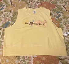 Retro Walt Disney World MICKEY MOUSE  Crop Tank Yellow XL