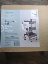 Made By Design Pegboard Set, White 7pcs open box