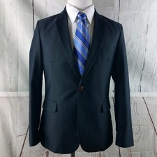Unbranded Modern Men's XXL Milan Charcoal Gray 1 Button Suit Blazer Jacket