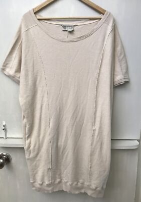 Anthropologie Sweater Sweatshirt Dress Cream by Saturday Sunday Size M  Medium