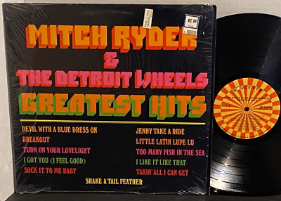 MITCH RYDER & DETROIT WHEELS Greatest Hits 1981 ROULETTE LP In SHRINK EX