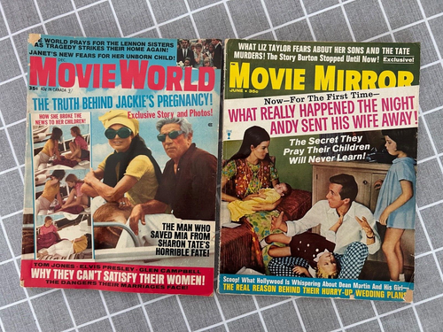 Charles Manson 2 Movie World Movie Mirror Magazines 1970 1969 murders