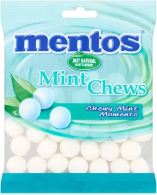 6x 150g Mentos Mint Chews Chewy Mint Moments - NEU UK LAGER