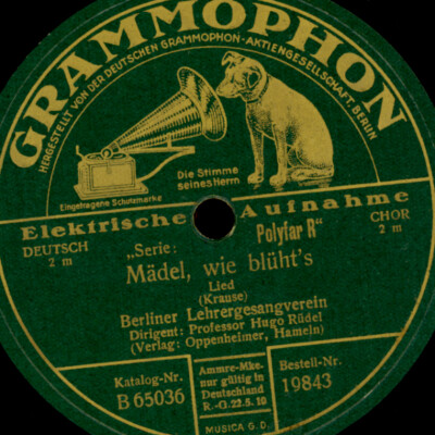 BERLINER LEHRER-GESANGVEREIN Mädel, wie blüht's / Wem Gott will rechte.... G4277