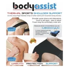 BodyAssist Shoulder Support SIZE XLG LEFT  Brace Sports Action Thermal N71 Black
