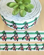 7/8 1.5" 1 YD Goofy Grosgrain Ribbon Disney's Goofy Coonhound Dog Ribbon