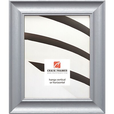 Craig Frames Vintage Revival, 1.75 Inch Wide Brushed Silver Picture Frame