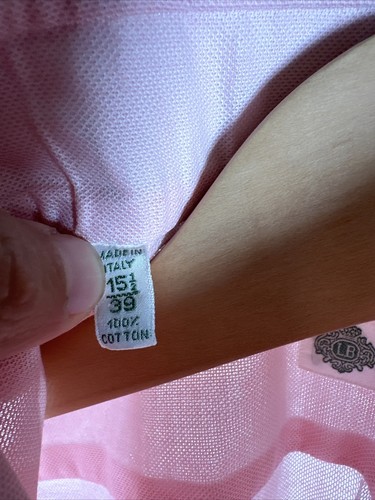 Borrelli for Berdoff Goodman Men's Pink French Cuff Shirt 15-1/2 - 39 $495 - Picture 11 of 11
