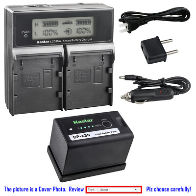 Kastar Fully Decoded Battery LCD Charger for Canon BP-A60 A60 Canon XF705 4K UHD