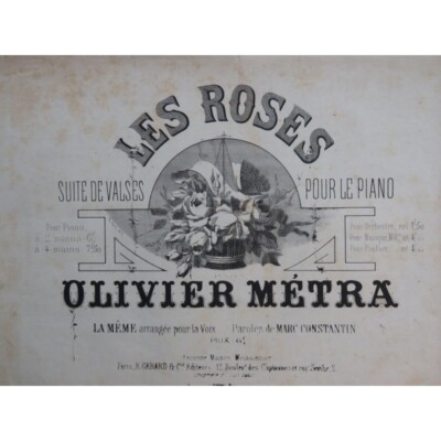 MÉTRA Olivier Les Roses Klavier ca1880