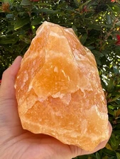 Extra Large Orange Calcite Rough Stones, 3" - 6" Huge Raw Calcite Orange Natural