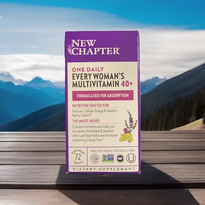 New Chapter Every Woman s One Daily 40+ Multivitamin Tablets-72 Count- Exp 07/26