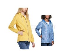 NEW WOMENS WEATHERPROOF VINTAGE HOODED RAIN SLICKER JACKET BLOCKS WIND VARIETY