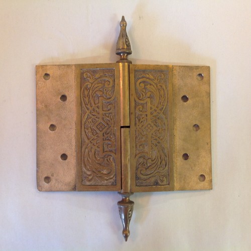 Juego de 5 piezas de colección de 5 piezas bronce compresión metálica fundición tesorería 4 1/2 bloqueo de placa de bisagra - Imagen 12 de 24