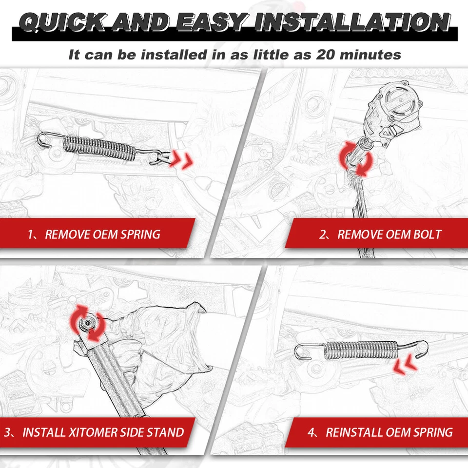 Опора боковой подставки подходит для YAMAHA YZ250F 2006-2009 - Изображение 3 из 4