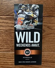 New England Black Wolves 2017 Pocket Schedule - Pro Box Lacrosse
