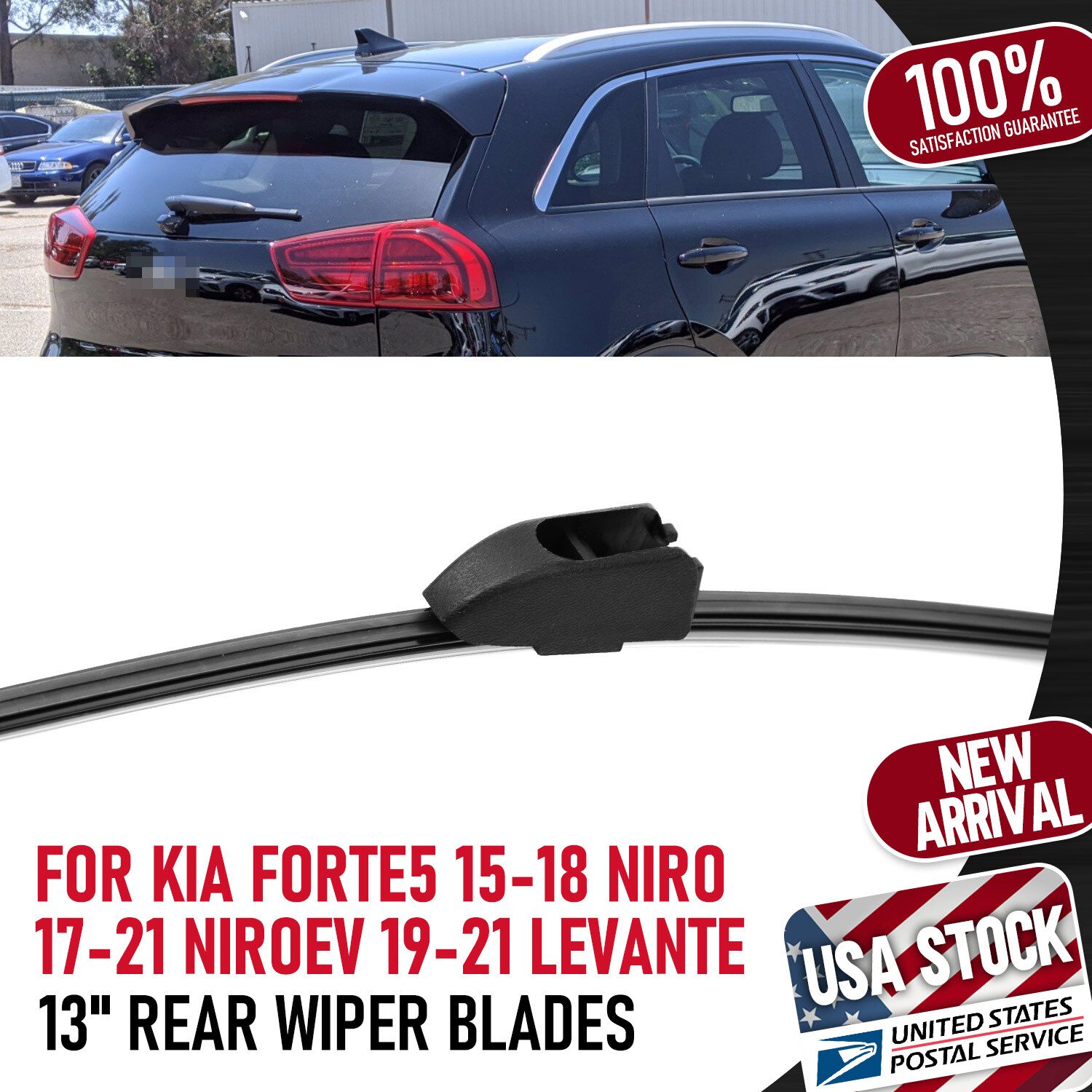 One Rear Wiper Blades Windshield Wiper Blades 13''All Season Easy  Installation