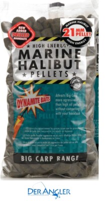 Dynamite Baits Marine Halibut Pellets 21mm Pre-Drilled 900g gelocht vorgebohrt