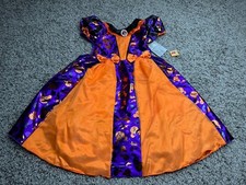 NEW Disney Dress Girls Large 9/10 Halloween Minnie Mouse Witch Purple Costume