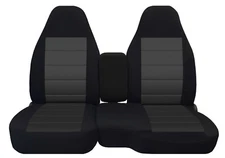 Front Truck Seat Cover black-charcoal fits Chevy Colorado 2004-2012 60-40seats