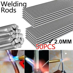 50 Pcs 33cm Aluminium Brazing Rods Easy Simple Welding Electrode Flux Soldering
