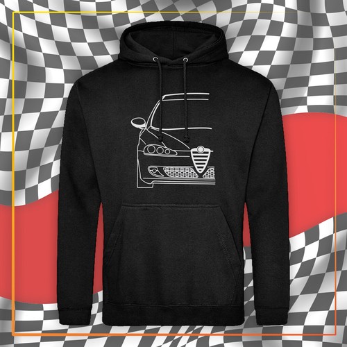FELPA CON CAPPUCCIO ALFA ROMEO 147 CAR AUTO IDEA REGALO | eBay