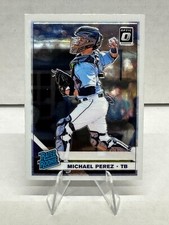 2019 Panini Donruss Optic Rated Rookie Card #78 Michael Perez Tampa Bay Rays