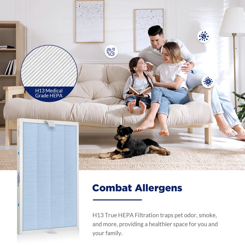 HEPA Air Purifier for Large Rooms Allergies Pets Smoke Dust Home Cleaner  