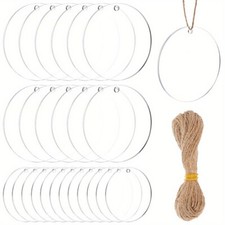 1set 28pcs Pendant tion Making Kits Including Flat Round Acrylic Pendants