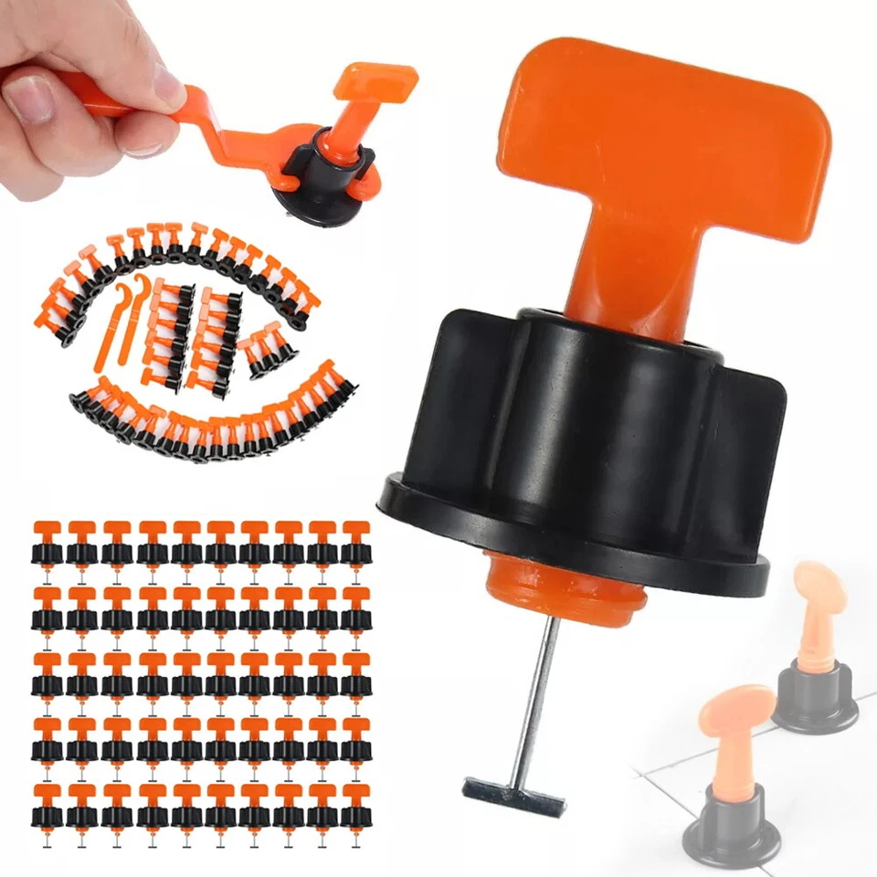 50-1000pcs Tile Leveling System Kit Reusable Tile Spacer Wall Floor Clips Tools - Image 2 of 4
