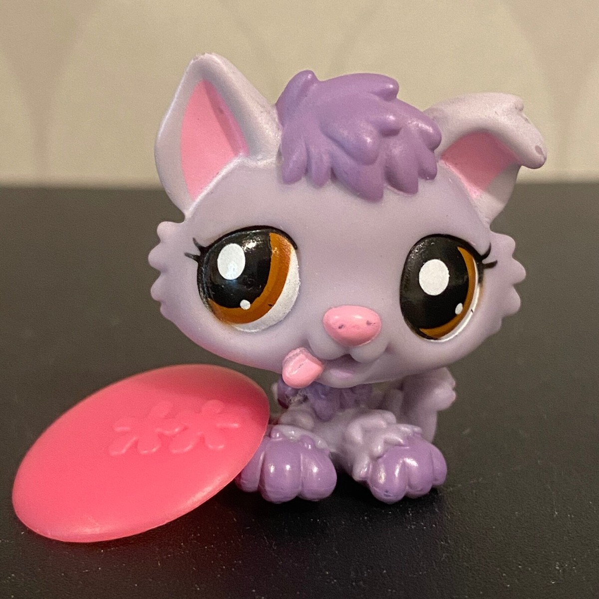 Authentic Littlest Pet Shop #1752 Purple husky puppy dog