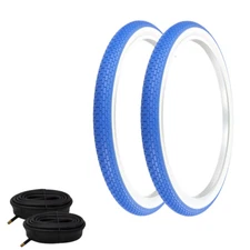 PRO+ TIRES 26 x 2.125 Blue/White G-5009 W/ HEAVYDUTY TUBES