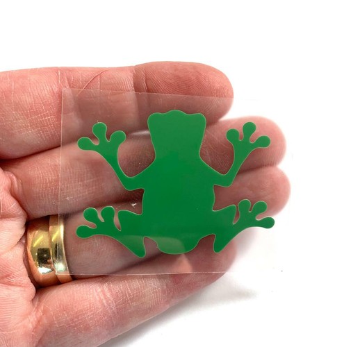 Frog Stickers Iron On Decals Clothes T-Shirt x 2 - Picture 2 of 3