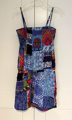 NWOT DESIGUAL Girls Colorful Romper With Adjustable Straps - Size 13/14