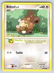 Bidoof 73/123 Mysterious Treasures Common