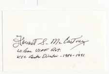 Forrest McCartney Signed Index Card / Autographed NASA Administrator