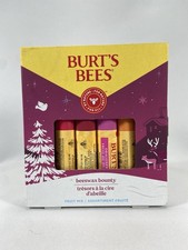 New Burt's Bees Beeswax Bounty Fruit Mi Beeswax 4 Pack Lip Balm Holiday Gift Set