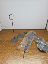 8 pc Place Card Holders Black Metal Memo Table Numbers Pictures Displays 8" Tall