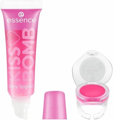 essence Kiss Bomb Shiny Lipgloss & Lip Balm Strawberry Sweetie 01 OVP & NEU