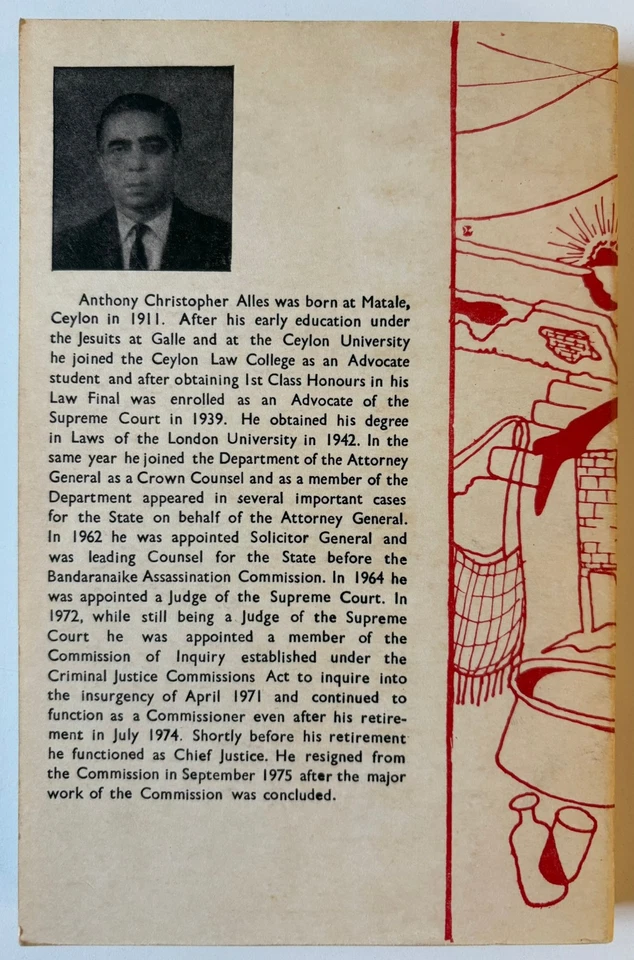 Insurgency - 1971 Account of the April Insurrection in Sri Lanka - AC Alles 1977 - Image 3 of 4
