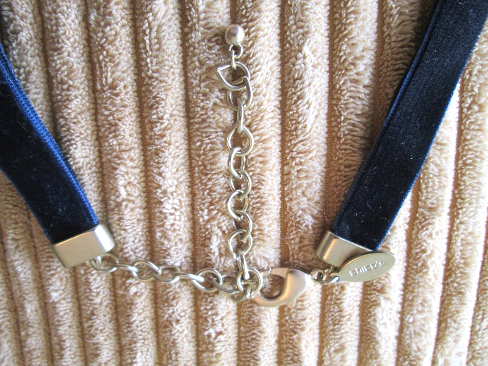 Chico's Statement Navy-Blue Reqtangle Rhinestone … - image 3